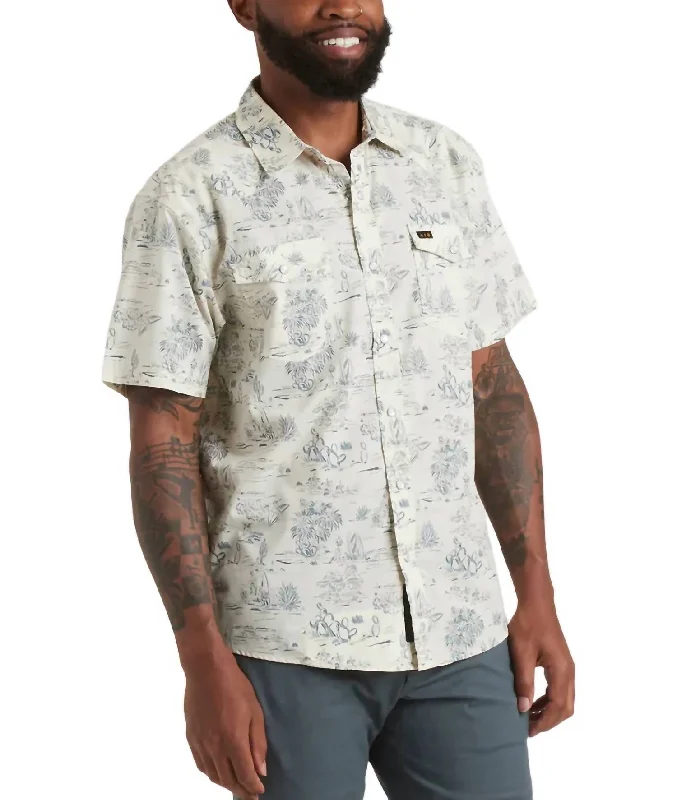 Year-End Clearance H Bar B Short Sleeve Snapshirt In Posse Chalk