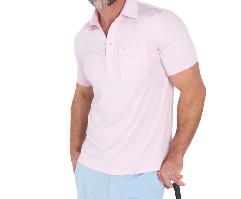 Weekend Discounts to Indulge In Heather Performance Sport Players Shirt In Pink Panther