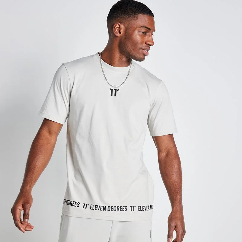Final Markdown Hem Print T-Shirt - Vapour Grey