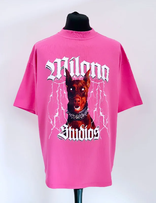 Hot Pink Heavyweight Graphic T-shirt.