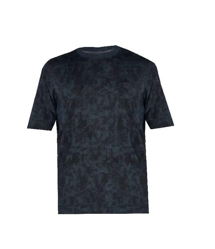 Weekend Offers That Dazzle Hugo Boss Men's CamoOver Crew Neck Short Sleeve T-Shirt, Blue