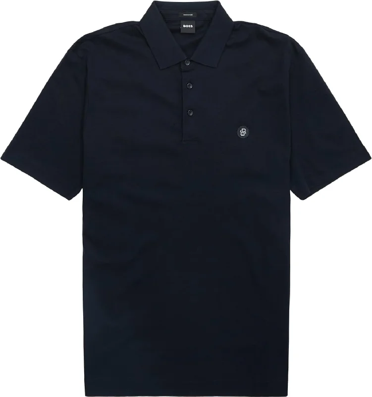 Weekend Specials to Love Hugo Boss Men's Parris 01 Metal Logo Polo Shirt, Navy