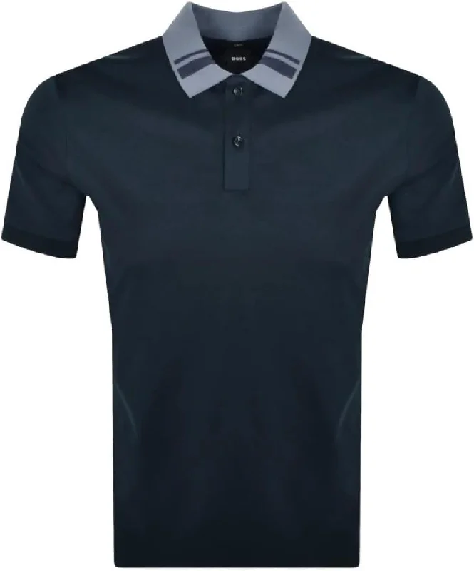 Weekend Savings Bonanza Hugo Boss Men's Phillipson 117 Short Sleeve Polo, Navy