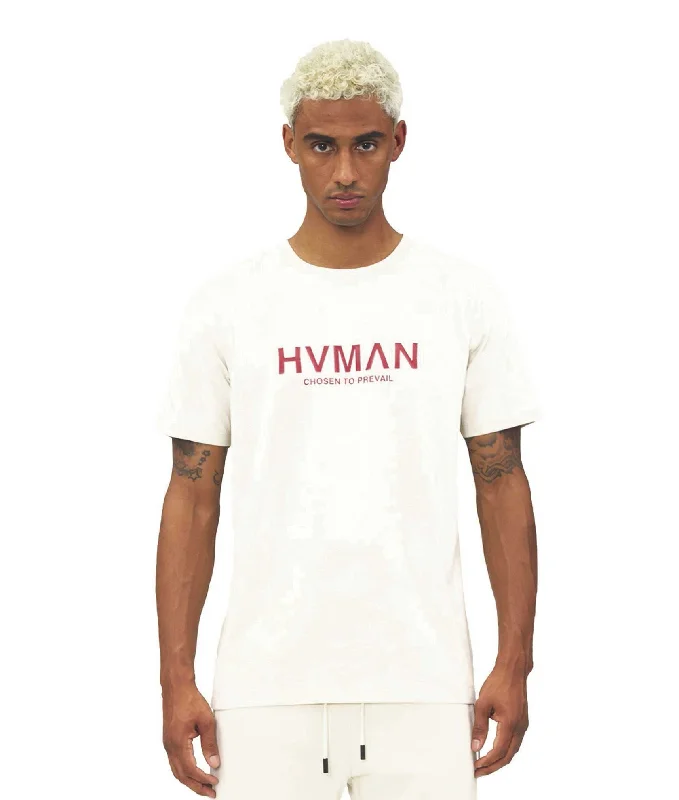 Weekend Shopping Extravaganza Hvman Logo Tee In Cream