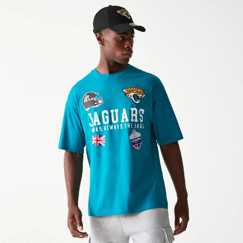 Jacksonville Jaguars NFL Games Collegiate Turquoise Oversized T-Shirt