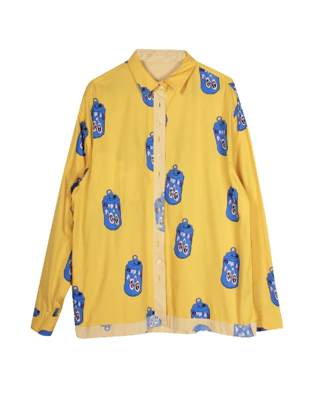 Weekend Extravaganza: Shop Now Jacquemus La Chemise Simon Shirt in Yellow Cotton