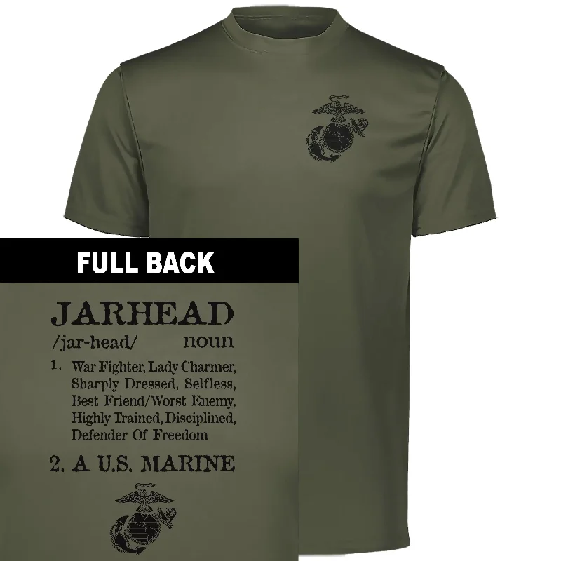 The Best Prices Vintage Jarhead 2-Sided Olive Drab Performance Tee
