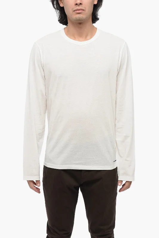 Jil Sander Long-sleeved Cotton T-Shirt