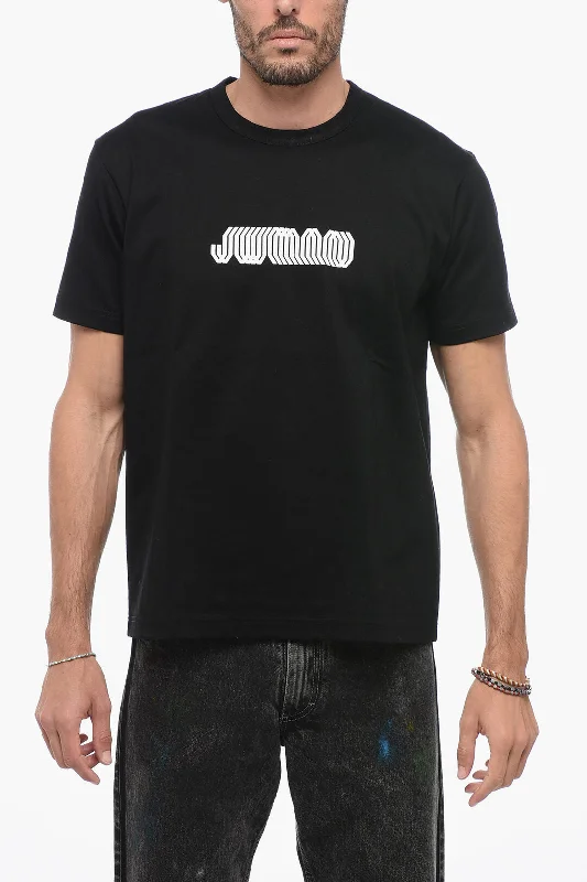 Junya Watanabe Crew Neck Cotton T-Shirt with Print