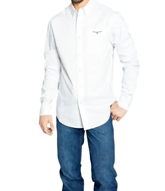 Kr Team Dress Shirt In White