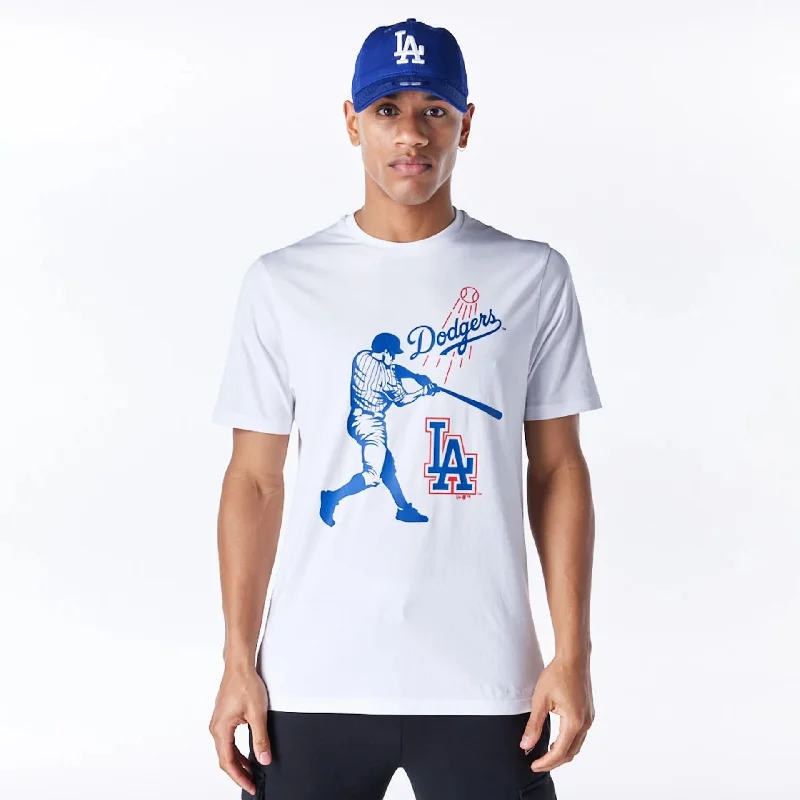 LA Dodgers MLB Baseball Graphic White T-Shirt