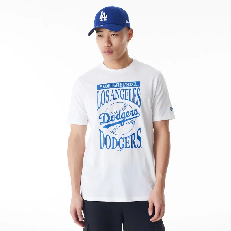 LA Dodgers MLB Baseball Stack White T-Shirt