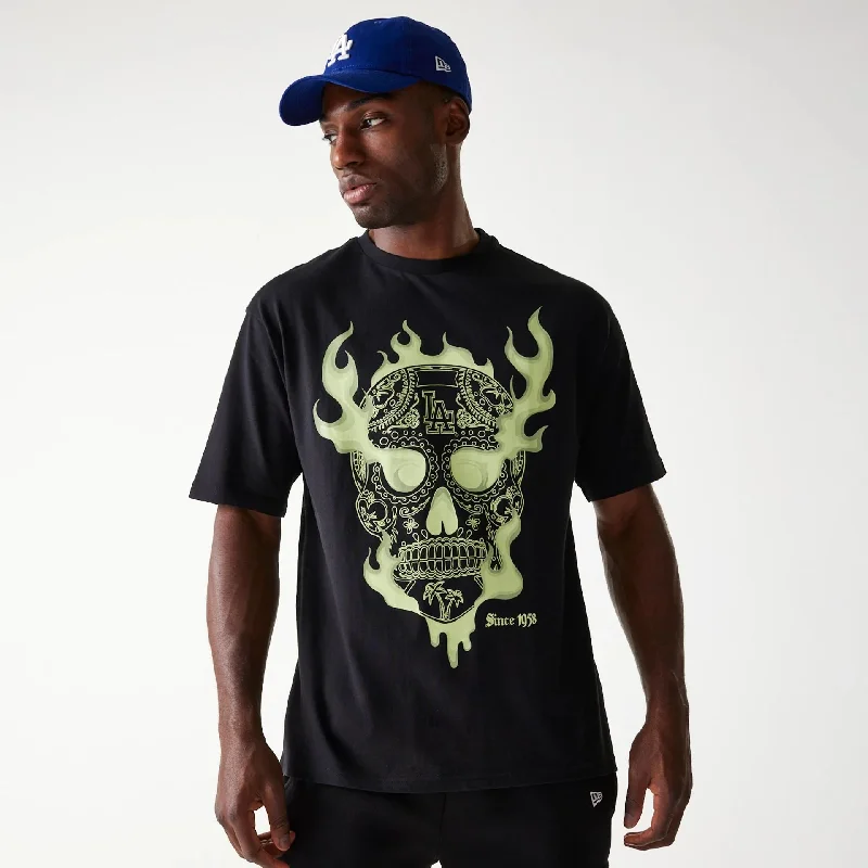 LA Dodgers MLB Glow Black Oversized T-Shirt