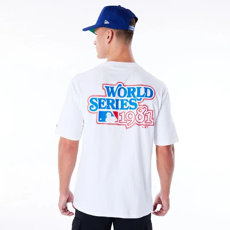 LA Dodgers MLB World Series White Oversized T-Shirt