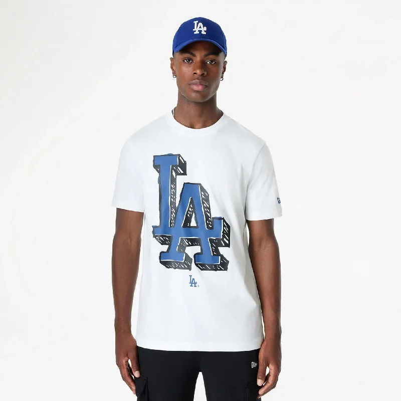 LA Dodgers Official Doodles White T-Shirt