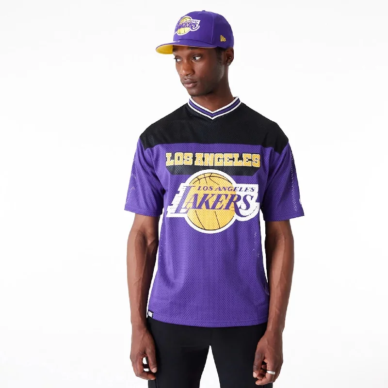 LA Lakers NBA Arch Graphic Jersey Purple T-Shirt