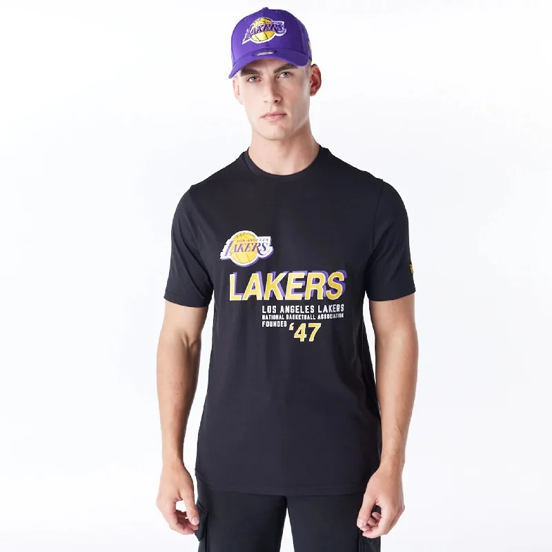 LA Lakers NBA Graphic Black T-Shirt