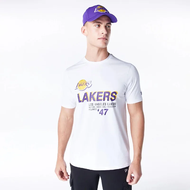 LA Lakers NBA Graphic White T-Shirt