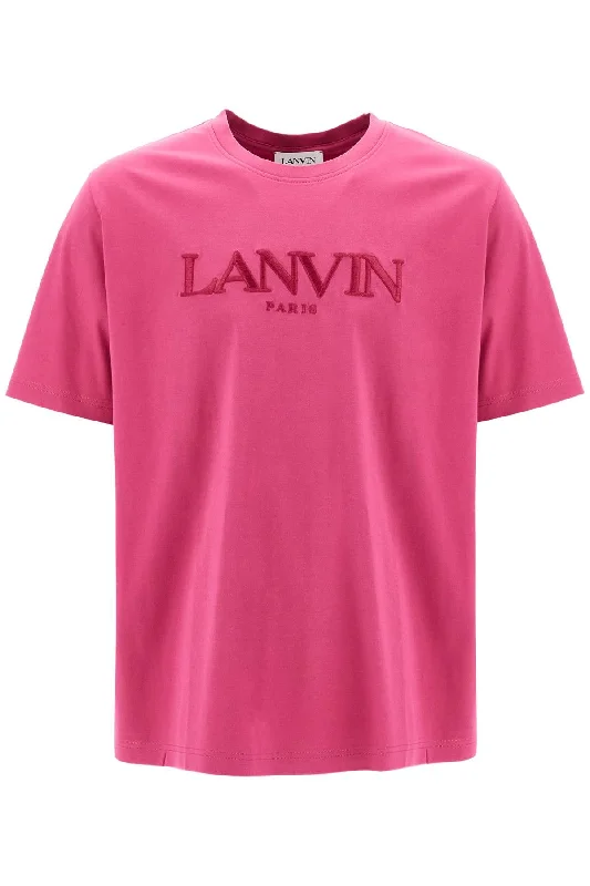 Lanvin Men's T-Shirt With Embroide Logo Design