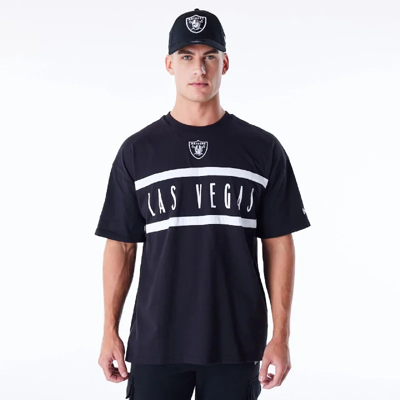 Las Vegas Raiders NFL Drop Shoulder Black Drop Shoulder T-Shirt