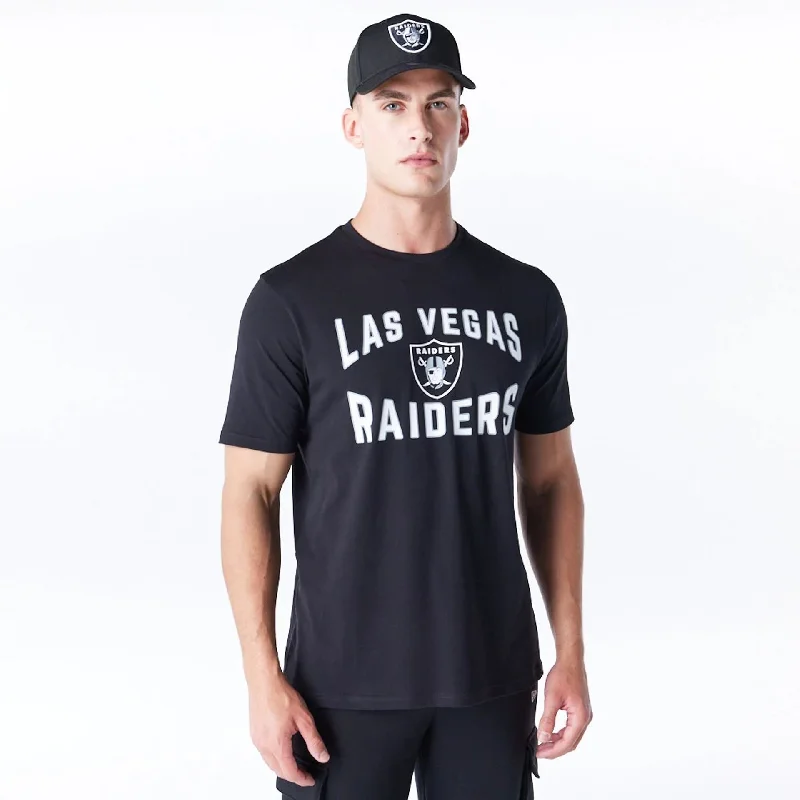 Las Vegas Raiders NFL Graphic Black and White T-Shirt