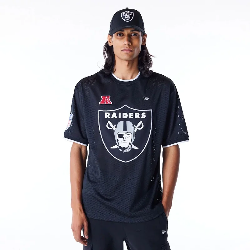 Las Vegas Raiders NFL Mesh Black Oversized T-Shirt