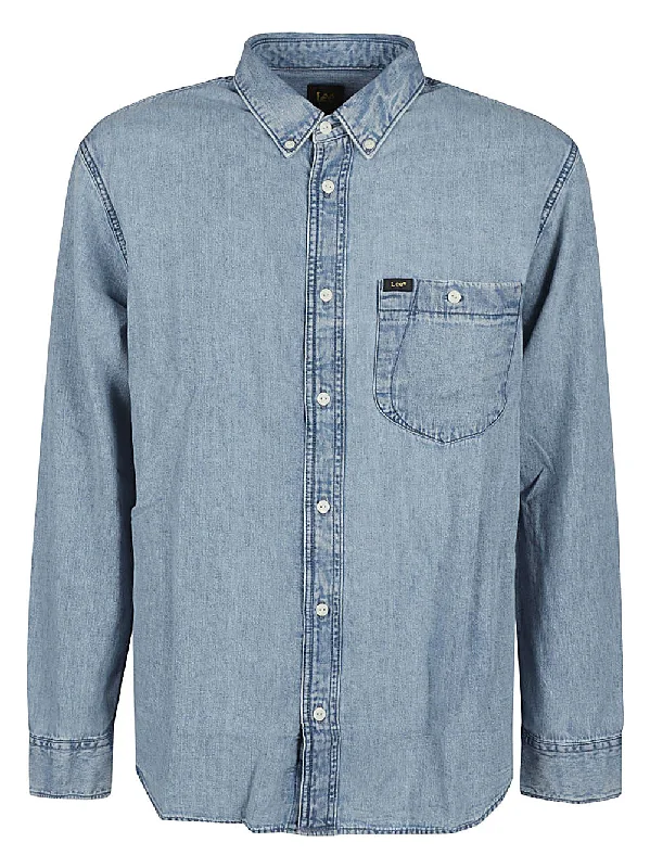 Lee Men's Shirts Clear blue