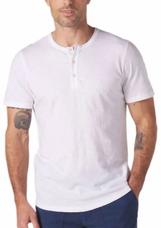 Special Discount Legacy Jersey Henley Shirt In White