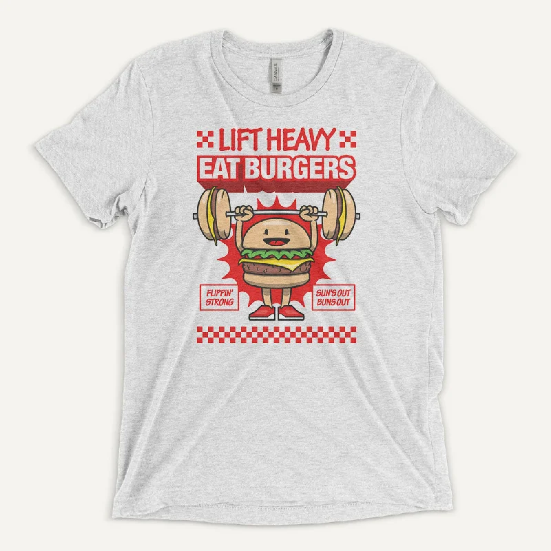 Lift Heavy Eat Burgers Men’s Triblend T-Shirt