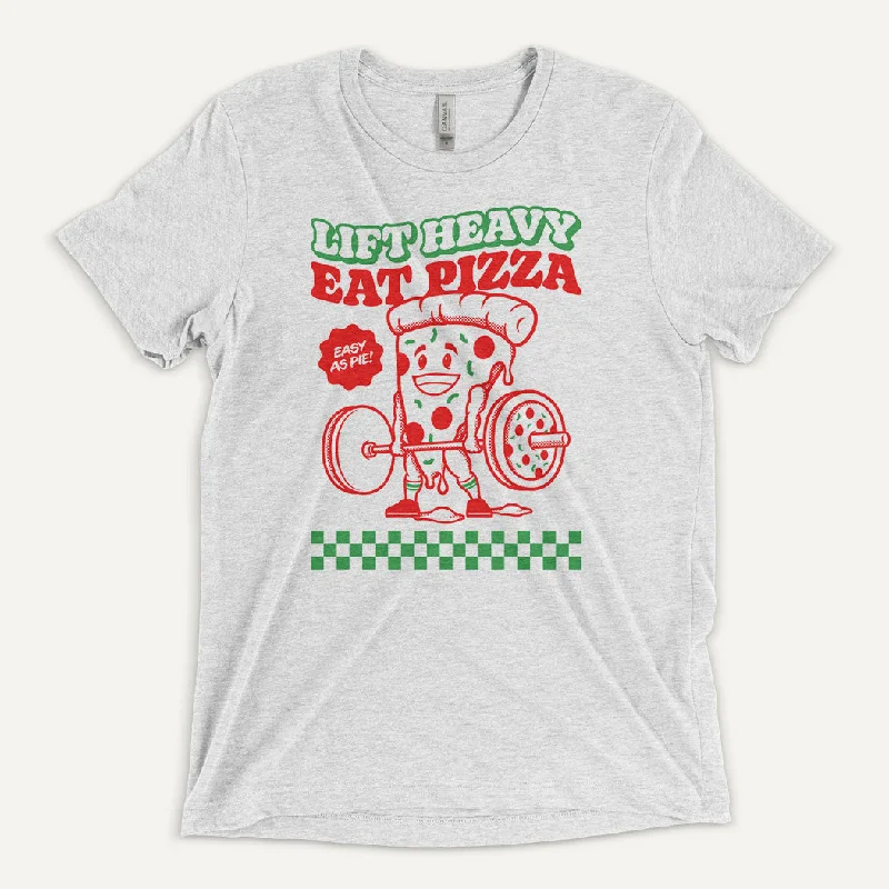 Lift Heavy Eat Pizza Men’s Triblend T-Shirt