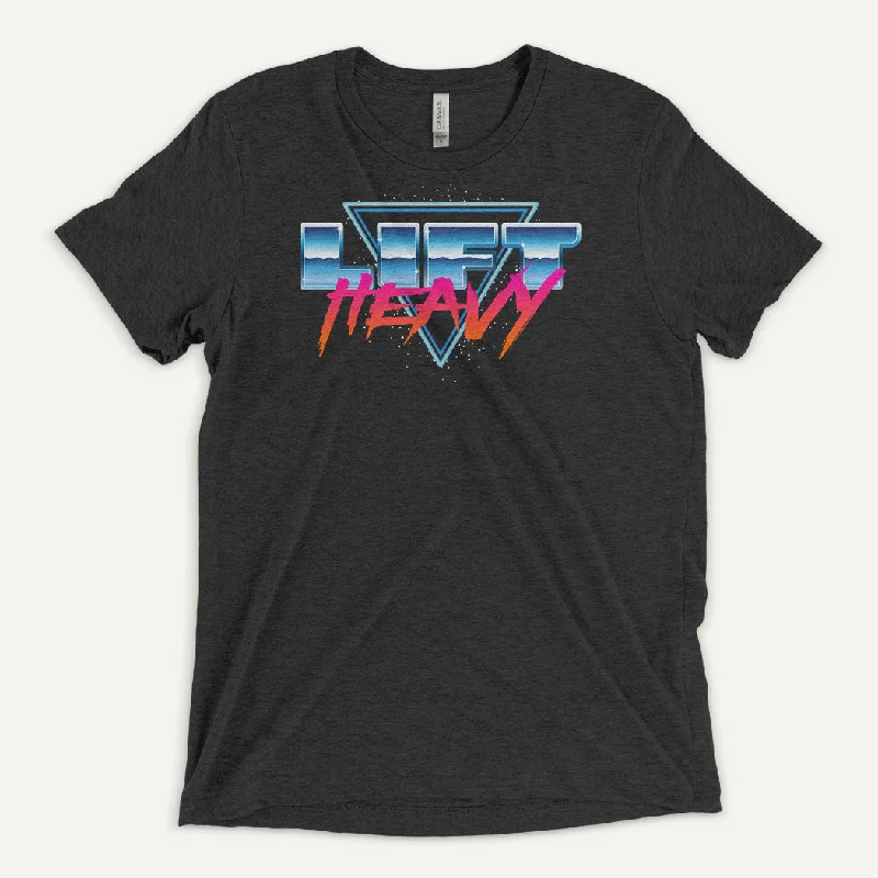 Lift Heavy Men's Triblend T-Shirt — Synth Wave