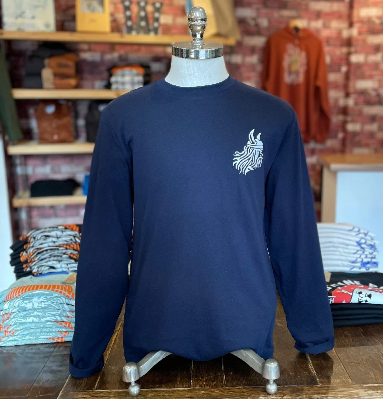 Members Only Long sleeved Viking t-shirt, navy blue