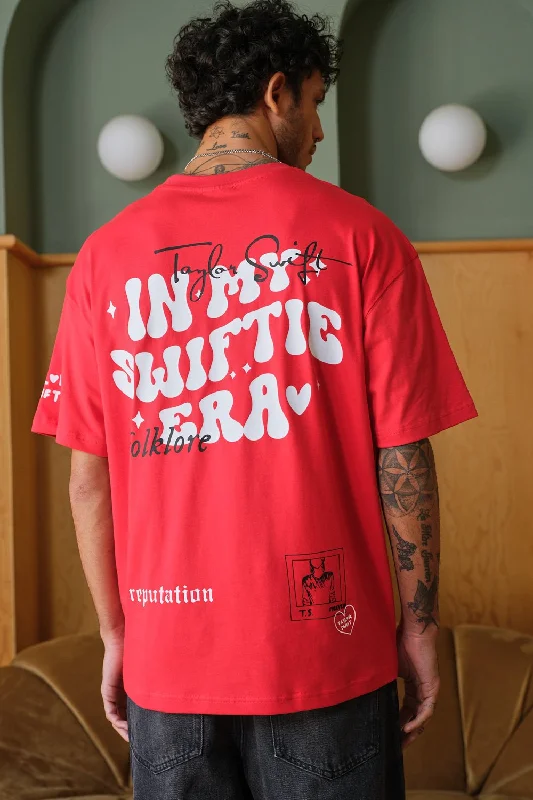 Price Cut Lover Red Oversized T-shirt