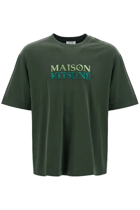 Maison Kitsune Men's Oversized T-Shirt With Gradient Logo