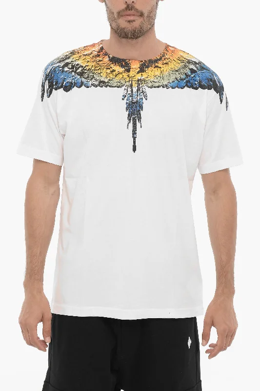 Marcelo Burlon Regular Fit LUNAR WINGS Crew-neck T-shirt with Print