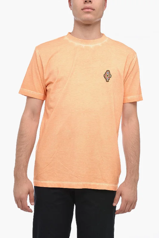 Marcelo Burlon SUNSET CROSS T-Shirt with Logo Patch