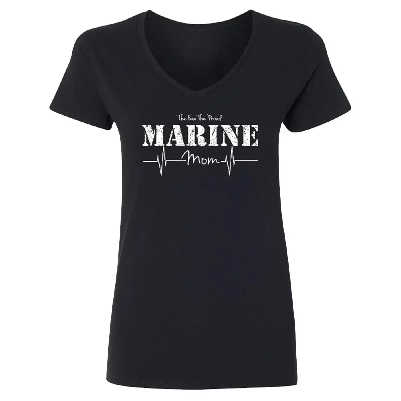 Don't Delay Marine Mom Women's V-Neck Tee