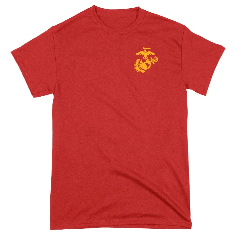 Stock Up Marines Gold EGA Chest Seal Tee