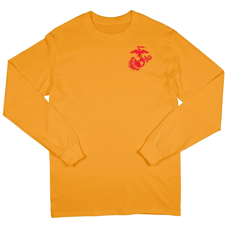Midnight Madness Marines Red EGA Chest Seal Long Sleeve Tee