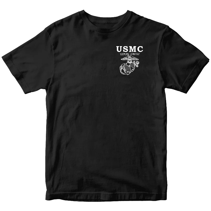 Stock Clearance Marines White Old School Heritage Chest Seal Tee