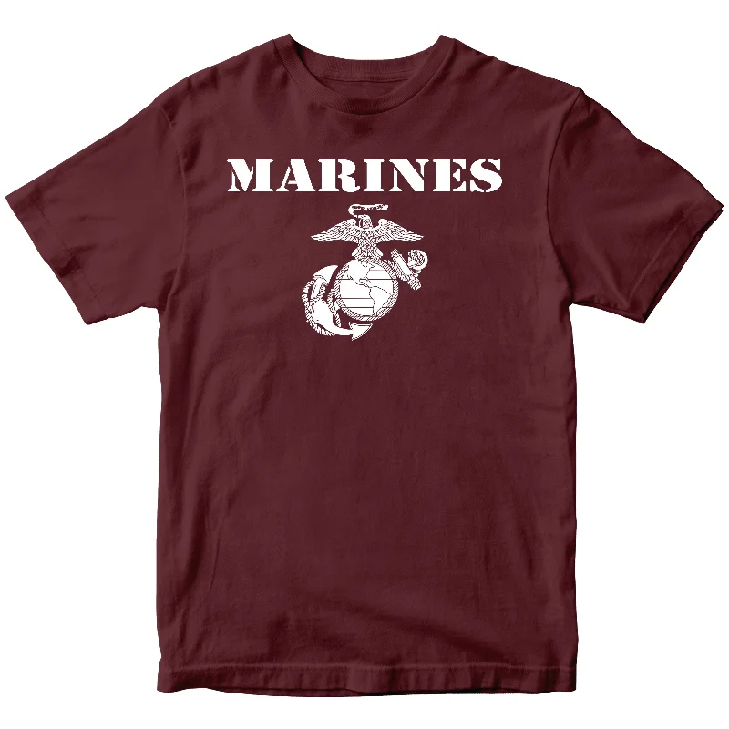 Shop Now Maroon Vintage Marines Tee