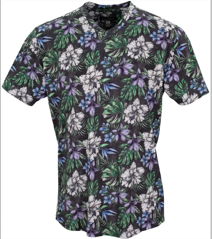 Maze Colorful Shirt In Floral Black