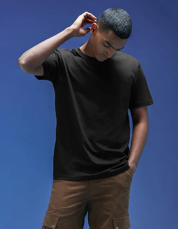 Flash Deal Black Plain Men's Tshirt