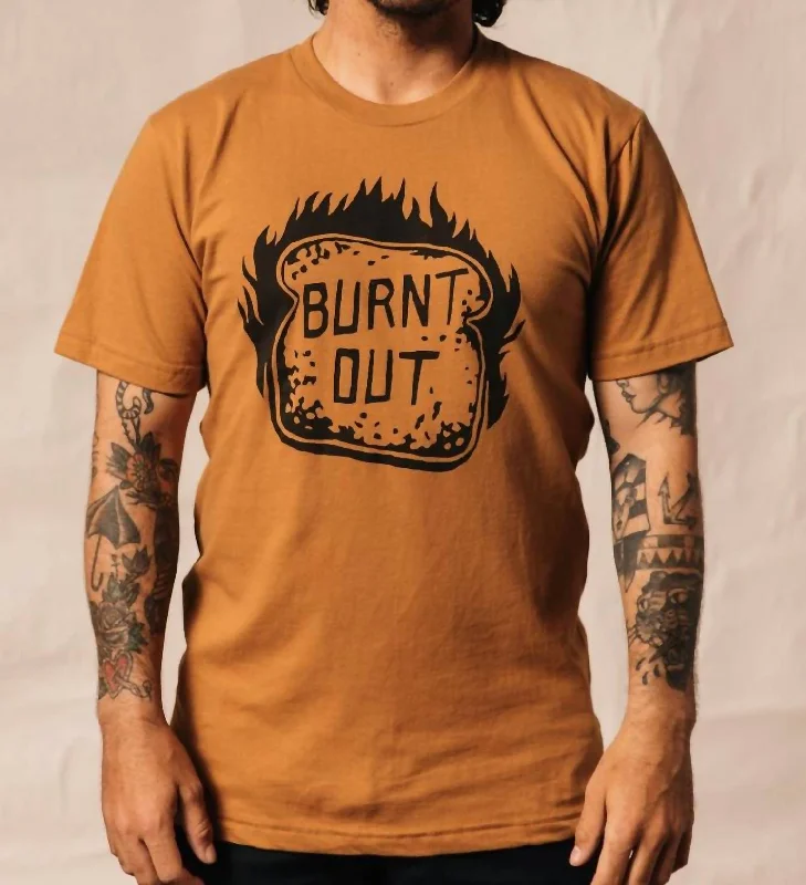 Weekend Extravaganza: Shop Now Men's Burnt Out Tee In Mustard