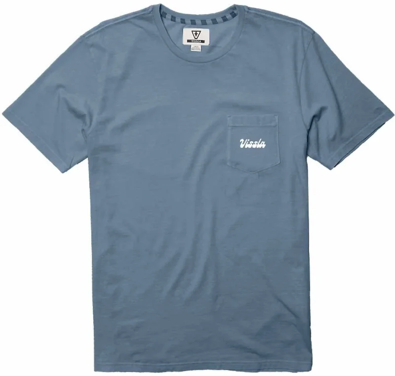 Men's Solar Vibrations Short Sleeve Tee In Faded Denim