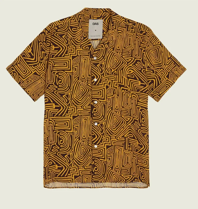 Men's Viscose Shirt In Gold