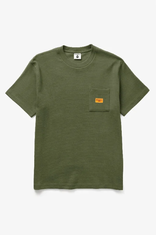 Men's Waffle Pocket Shirt In Olive