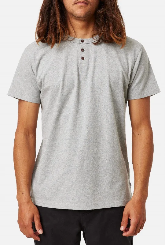 Mesa Henley Shirt In Sport Heather Gray