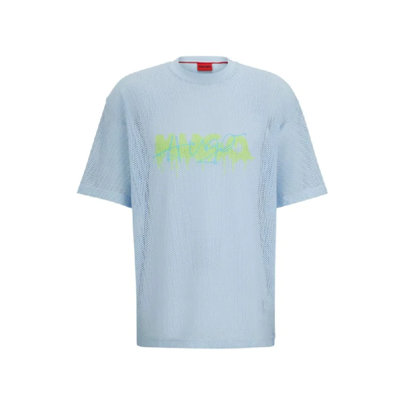 Mesh oversize-fit T-shirt with new-season logo