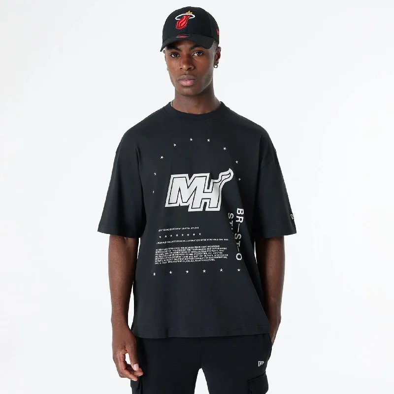 Miami Heat Bristol Studio x NBA Black Oversized T-Shirt